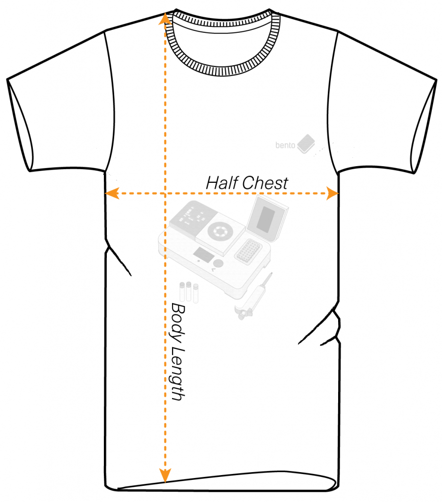 Measurement guide for T-shirts
